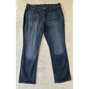 Lee Jeans Riders Womens 14p Blue Mid Rise Straight